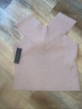 Donna Karan Sparkle Blush V-Crossover Camisole